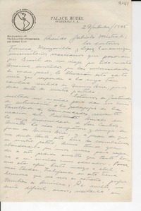 [Carta] 1945 oct. 27, [Guatemala] [a] Gabriela Mistral