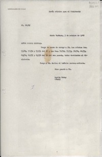 [Oficio] N° 8426, 1948 oct. 3, Santa Barbara, [Estados Unidos] [al] Señor Cónsul General de Chile en Nueva York