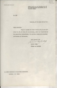 [Oficio] N° 66, 1949 ene. 30, Veracruz, [México] [al] Señor Ministro de Relaciones Exteriores, Santiago de Chile