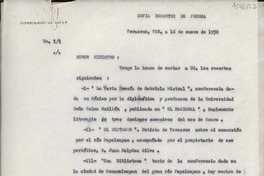 [Oficio] N° 21, 1950 ene. 20, Veracruz, Ver., [México] [al] Señor Embajador de Chile en México