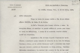 [Oficio] N° 3214, 1950 jul. 25, Jalapa, Ver., México [al] Señor Embajador de Chile en México