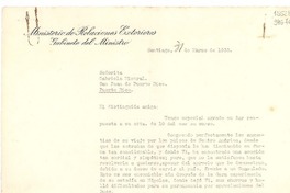 [Carta] 1933 mar. 31, Santiago, [Chile] [a] Señorita Gabriela Mistral, San Juan de Puerto Rico