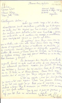 [Carta] 1960 abr. 26, Buenos Aires, Argentina [a] Doris Dana, Pound Ridge, New York, E.E.U.U.
