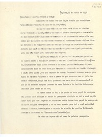[Carta] 1952 jul. 11, Nápoles, [Italia] [al] Respetado y querido Cónsul y amigo