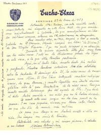[Carta] 1957 ene. 23, Santiago, Chile [a] Doris Dana, [Long Island, New York, Estados Unidos]