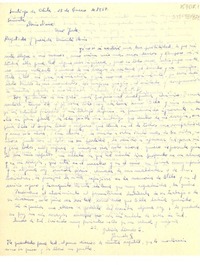 [Carta] 1957 ene. 23, Santiago, Chile [a] Doris Dana, New York, [Estados Unidos]