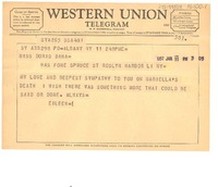 [Telegrama] 1957 jan. 11, New York, [Estados Unidos] [a] Doris Dana, New York, [Estados Unidos]