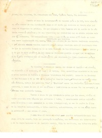 [Carta] [1946] [al] Excmo. Sr. Ministro, Sr. Presidente del Club, Colonia Sueca, Dr. Anderson