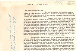 [Carta] 1953 mayo 17, Vicuña, [Chile] [a la] Muy querida Gabrielita [Mistral]