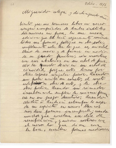 [Carta] 1916 octubre, Buenos Aires, Argentina [a] Ernesto Guzmán
