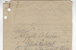[Carta] 1920 ago. 27, Santiago, Chile [a] Alberto Labarca