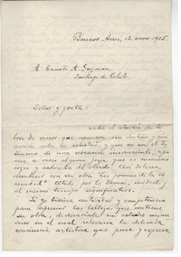 [Carta] 1915 ene. 12, Buenos Aires, Argentina [a] Ernesto A. Guzmán