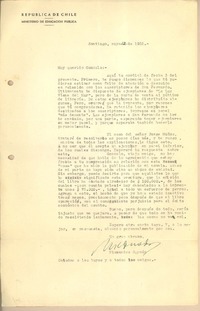 [Carta] 1952 may. 11, Santiago, Chile [a] Gonzalo Drago