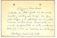 [Tarjeta] 1959 ene. 10, Santiago, Chile [a] Gonzalo Drago