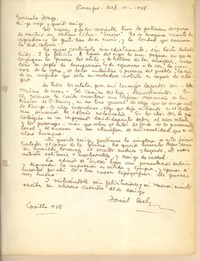 [Carta] 1948 oct. 14, Concepción, Chile [a] Gonzalo Drago