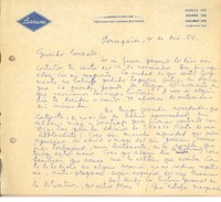 [Carta] 1954 dic. 11, Concepción, Chile [a] Gonzalo Drago