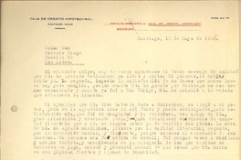 [Carta] 1942 may. 13, Santiago, Chile [a] Gonzalo Drago