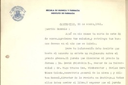[Carta] 1961 ene. 23, Concepción, Chile [a] Gonzalo Drago