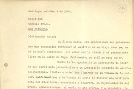 [Carta] 1953 oct. 4, Santiago, Chile [a] Gonzalo Drago