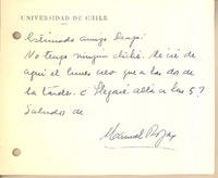 [Tarjeta] 1953?, Santiago, Chile [a] Gonzalo Drago