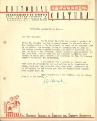 [Carta] 1946 ago. 28, Santiago, Chile [a] Gonzalo Drago