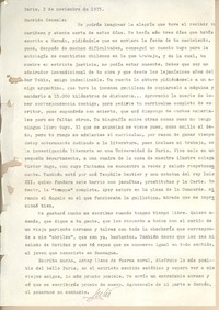 [Carta] 1975 nov. 2, Paris, Francia [a] Gonzalo Drago