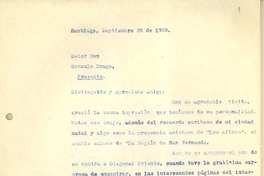 [Carta] 1959 sep. 29, Santiago, Chile [a] Gonzalo Drago