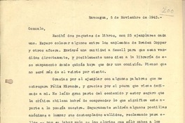 [Carta] 1943 nov. 6, Rancagua, Chile [a] Gonzalo Drago