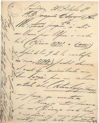 [Carta] 1919? oct. 31 Santiago, Chile [a] Joaquín Edwards Bello