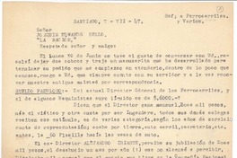 [Carta] 1947 jul. 7, Santiago, Chile [a] Joaquín Edwards Bello