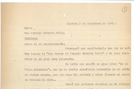 [Carta] 1948 sep. 7, Caldera, Chile [a] Joaquín Edwards Bello
