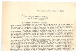 [Carta] 1953 may. 28, Santiago, Chile [a] Joaquín Edwards Bello