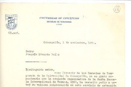 [Carta] 1959 nov. 1, Concepción, Chile [a] Joaquín Edwards Bello