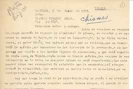 [Carta] 1947 jul. 6, Santiago, Chile [a] Joaquín Edwards Bello