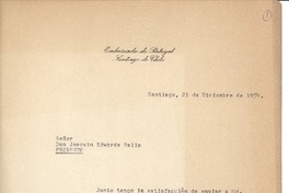 [Carta] 1959 dic. 21, Santiago, Chile [a] Joaquín Edwards Bello