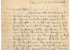 [Carta] 1947 oct. 20, Valparaíso, Chile [a] Joaquín Edwards Bello