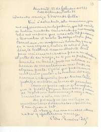 [Carta] 1927 feb. 15, Madrid, España [a] Joaquín Edwards Bello