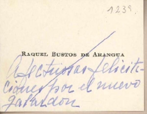 [Tarjeta] [1959] Santiago, Chile [a] Joaquín Edwards Bello
