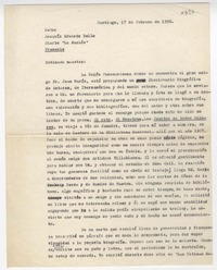 [Carta] 1958 febrero 17, Santiago [Chile] [a] Joaquín Edwards Bello