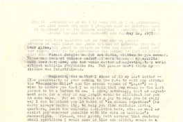 [Carta] 1957 may. 12, [New York] [a] Alone, [Santiago de Chile]