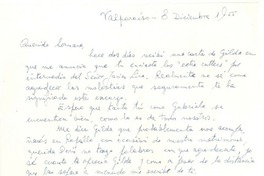 [Carta] 1955 dioc. 8, Valparaíso, Chile [a] Doris Dana, [New York]