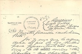 [Carta] entre 1912 y 1913, Los Andes, Chile [a] Rubén Darío