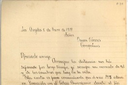 [Carta] 1919 ene. 6, Los Angeles, Chile [a] Luis Omar Cáceres, Cauquenes, Chile
