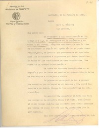 [Carta] 1928 feb. 14, Santiago, Chile [a] Luis Omar Cáceres, San Antonio, Chile