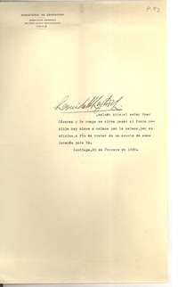 [Carta] 1936 feb. 22, Santiago, Chile [a] Omar Cáceres