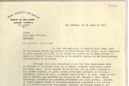 [Carta] 1931 jul. 29, San Antonio, Chile [a] Omar Cáceres