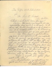 [Carta] 1928 jul. 25, San Felipe, Chile [a] Omar Cáceres, San Antonio, Chile