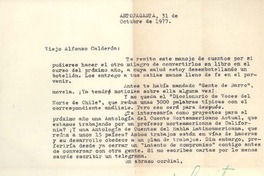 [Carta] 1977 oct. 31, Antofagasta, Chile [a] Alfonso Calderón