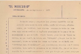 [Carta] 1977 sep. 20, Antofagasta, Chile[a] Alfonso Calderón,