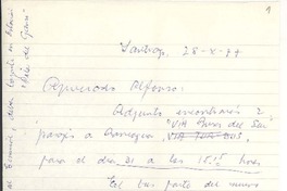 [Carta] 1977 oct. 28, Santiago, Chile [a] Alfonso Calderón